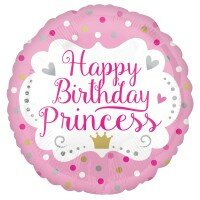 Folieballon Happy Birthday princess 