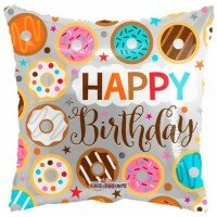 Folieballon Happy Birthday donuts